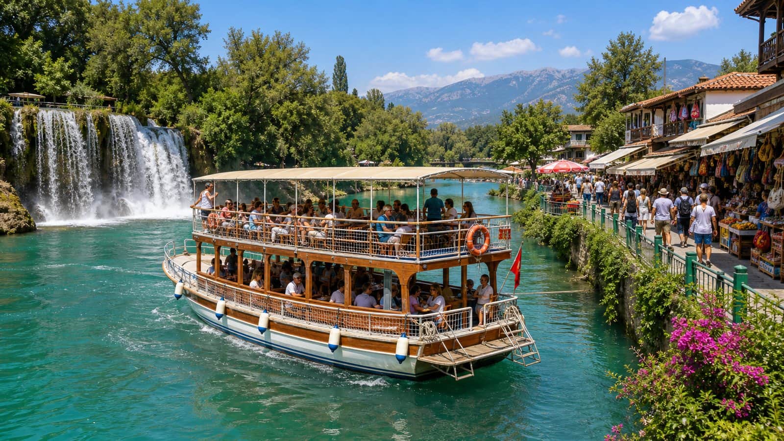 Manavgat Boat, Waterfall & Bazaar Tour